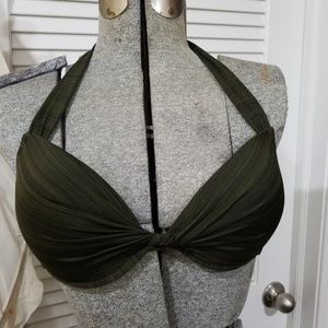 Olive Green Push-up Bikini Top